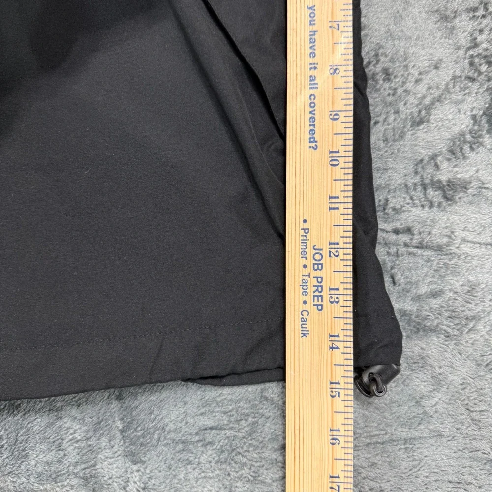 Athletic Works Mens Windbreaker Jacket Black‎ Blue Mesh Lined Hooded Full Zip XL